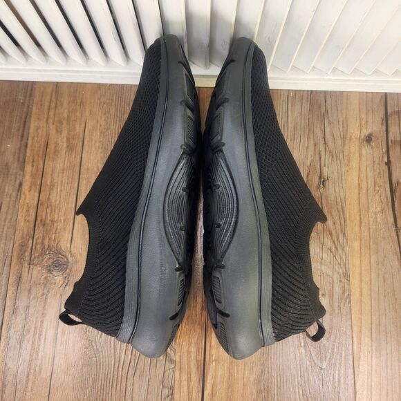 Skechers Go Walk Arch Fit Iconic Womens Sz 10 Triple Black Walking Loafers Shoes - Picture 5 of 9